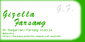 gizella farsang business card